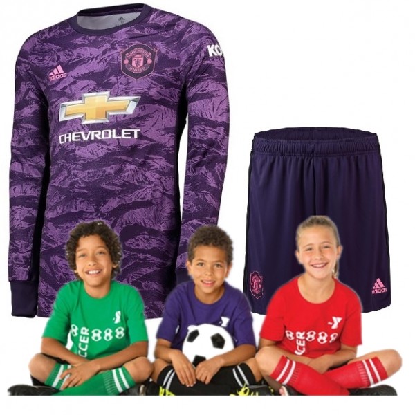 Kid's Manchester United Home suit 19/20 goalkeeper (Customizable)