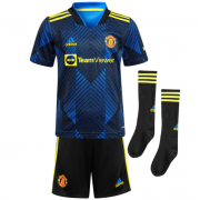 Kid  Manchester United Third Suit 21/22(Customizable)