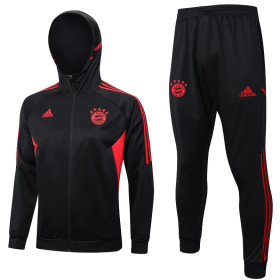 Bayern Munich Long Zipper Training Suit With Hat 23/24 Black